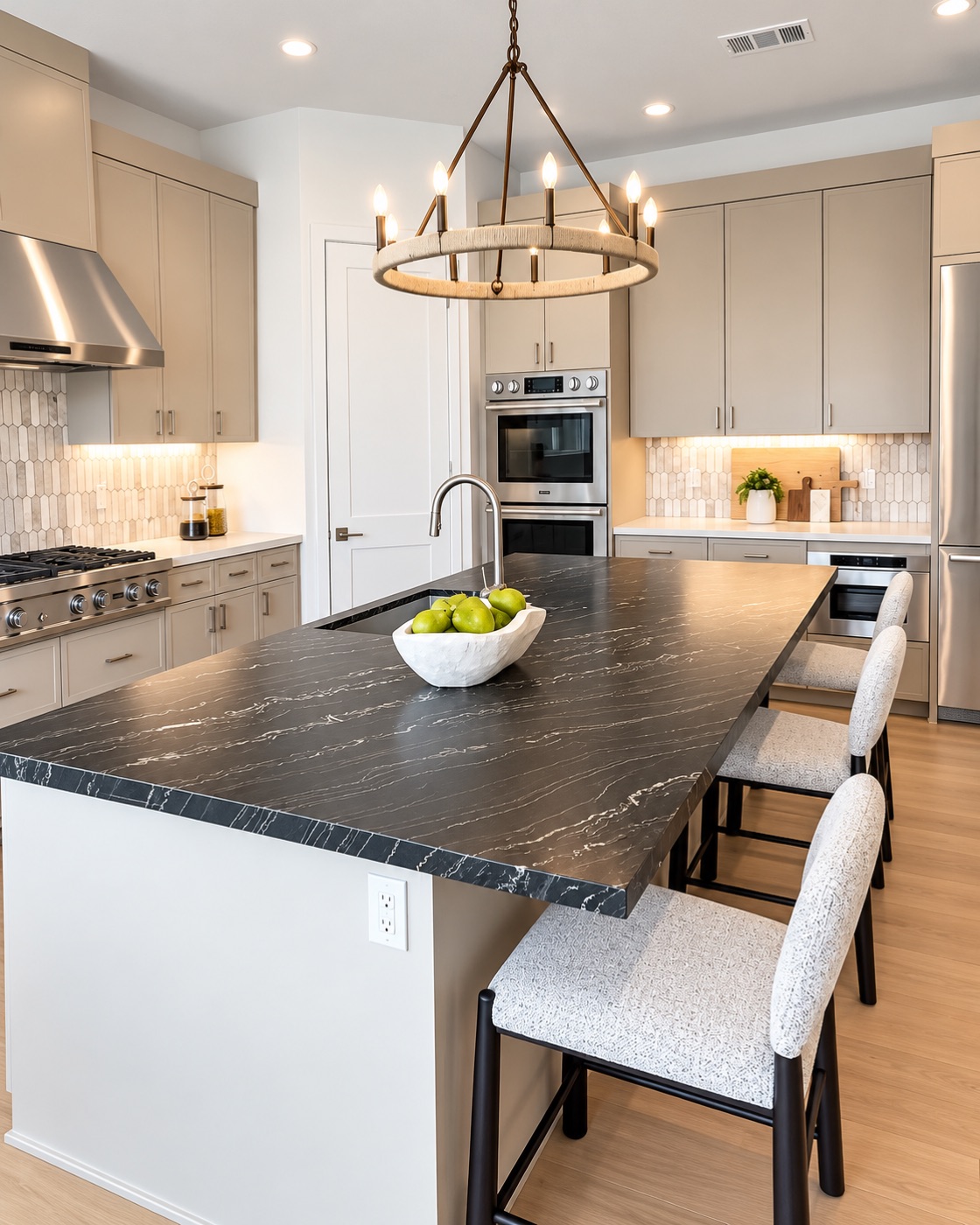 Kitchen with island